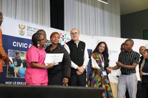 237 NSF funded youth graduates receiving their certificates.
