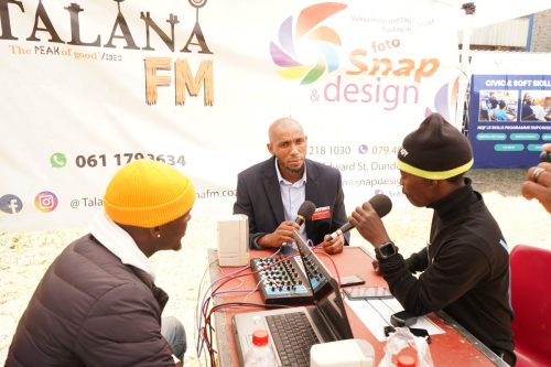 SIOP Director Sithembele SIfanele being interviewed by Talana FM 