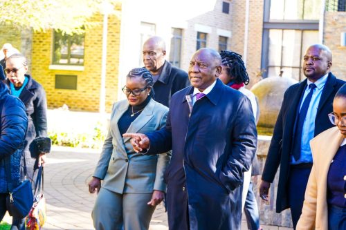 President Cyril Ramaphosa joined by the Minister of DHET at the FPD.