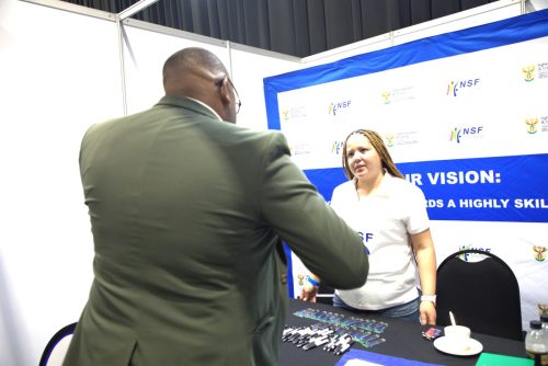 NSF official with a stakeholder