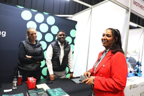 NSF Acting CEO at an exhibitor’s stall 