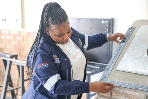 NSF funded Civic Engineering (bricklaying) beneficiary