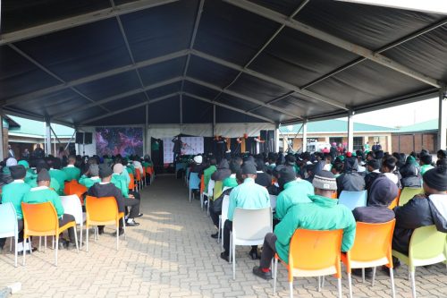 Learners listening attentively to the presenter 
