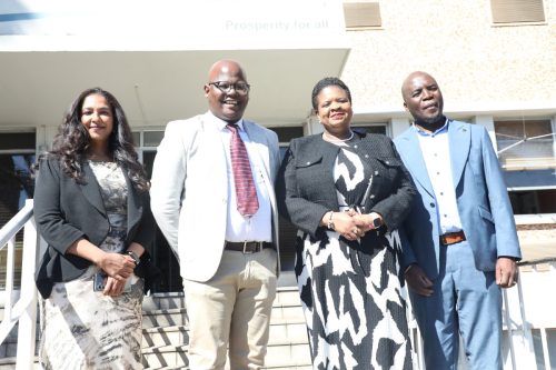 NSF ACEO welcomes Deputy Minister as South Cape TVET Principal and Deputy Mayor watch on 