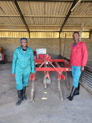 A fertilizer spreader is among the equipment the NSF has sponsored to Lui Agri