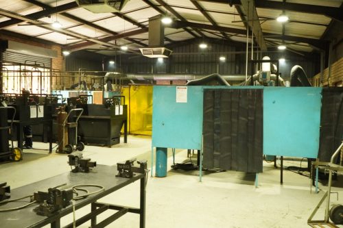 Welding workshop at Gijima Training Centre.