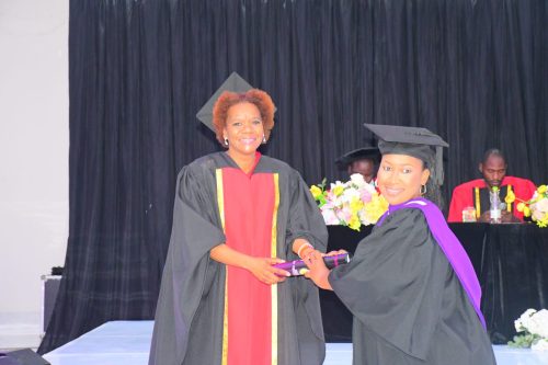 NSF Project Manager handing over certificate