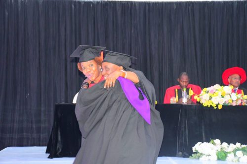 NSF Project Manager handing over certificate
