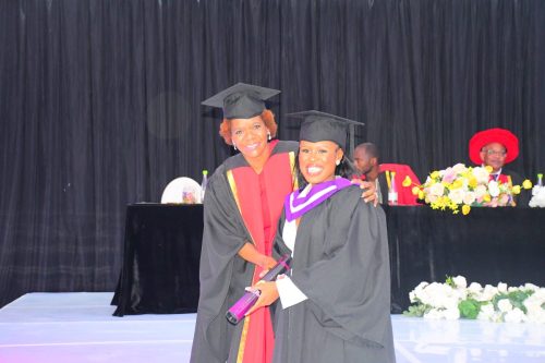 NSF Project Manager handing over certificate