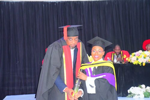 NSF Project Manager handing over certificate