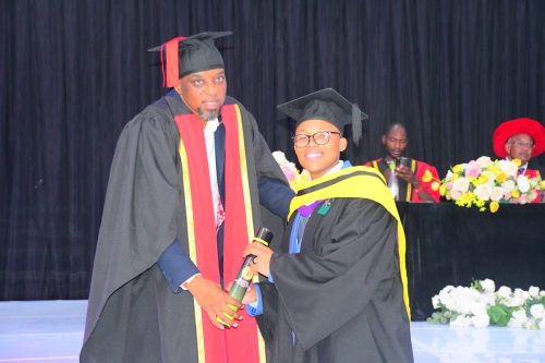 NSF Project Manager handing over certificate