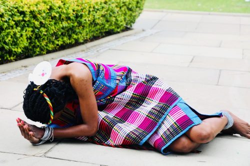 Official embracing the beauty of her culture.