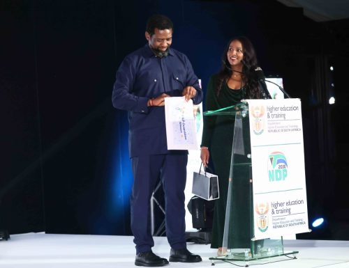 Minister and Higher Education and Training, Buti Manamela and NSF Acting-Executive Officer, Mellissa Erra