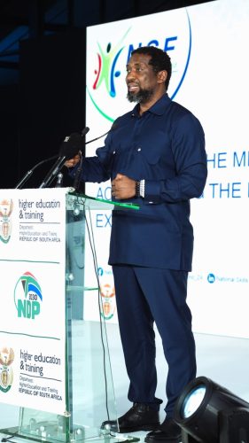 Minister of Higher Education and Training, Buti Manamela at NSF’s media launch.