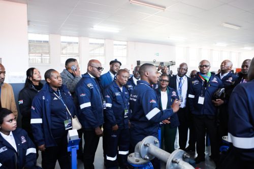 Facilitator at South West Gauteng TVET College welcomes official at the workshops.