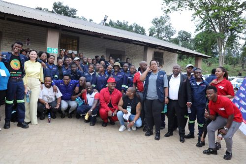 The NSF and SETA beneficiaries at K Boneng Skills Academy farm in Tzaneen.