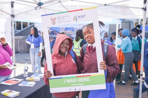 High School learners at NSF exhibition stall.