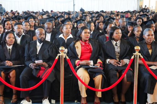 The Graduates seated during the graduation ceremony 