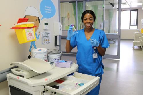Nurse at Nelson Mandela children hospital in Gauteng